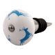Turquoise Running Rein Deer Pattern Ceramic Wine Stopper (Pack Of One Piece)